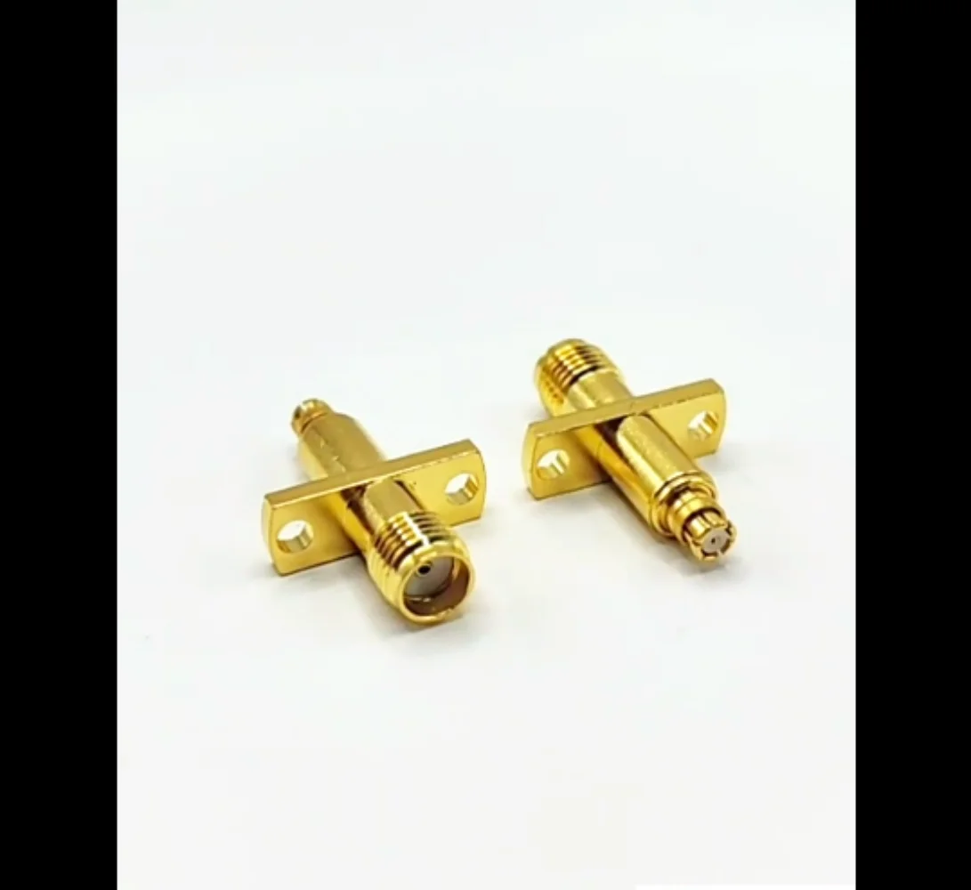 

5pcs SMA/SMP-KFK2 RF adapter SMA female to SMP female two-hole flange SMA-K to SMP-K adapter