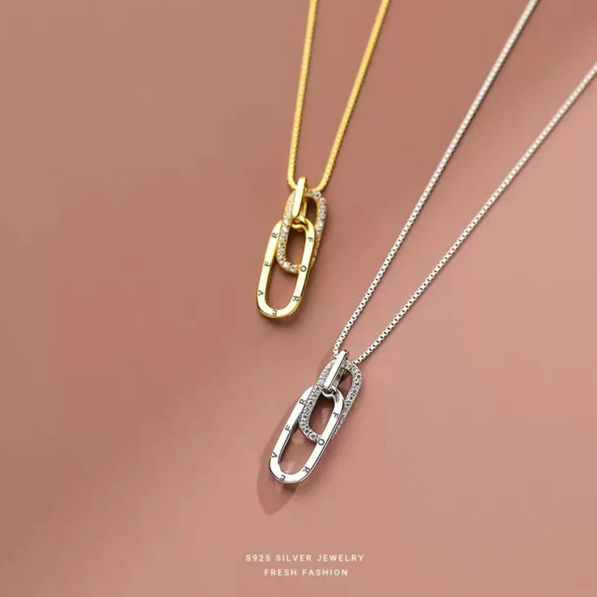 Romantic Lock Design Sparkling Clear CZ Necklace 925 Sterling Silver Chain Necklace Choker For Women Fine Jewelry Wedding Gift