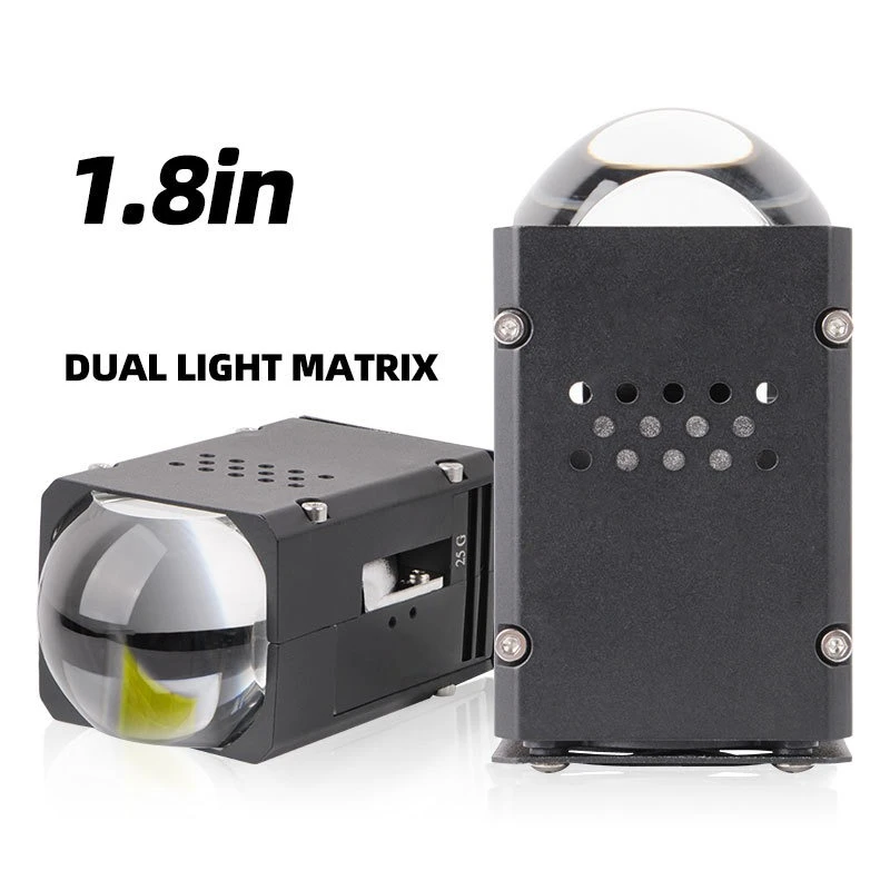 

1.8-inch LED Matrix Bi-Beam Headlights, Super Bright Square Laser Front Lamps, All-in-One Car Accessories Led Lights Upgrade