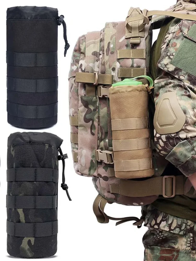 AliExpress NONE Tactical Molle Water Bottle Bag Pouch Holder Outdoor Travel Camping Hiking Cycling Fishing Hunting Water Bottle Kettle Carrier