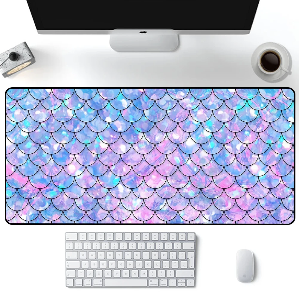 Mermaid Scales Mouse Pad Large Gaming Mousepad Gamer Computer Office Mouse Mat XXL Carpet Keyboard Mat Desk Pad Laptop Mausepad