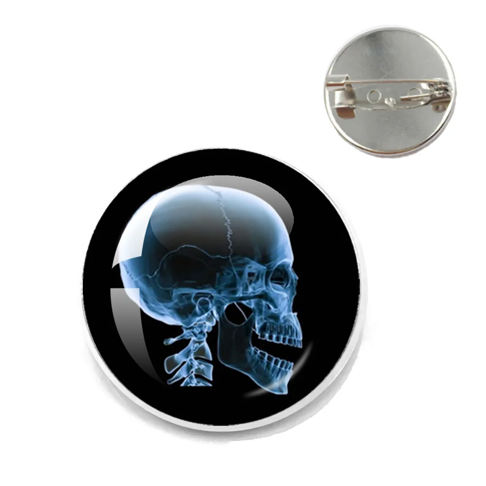 Most Beautiful Nurse Pin Stethoscope Electrocardiogram Microscope Heart Picture Pin 20mm/25mm Glass Cabochon Backpack Broochs
