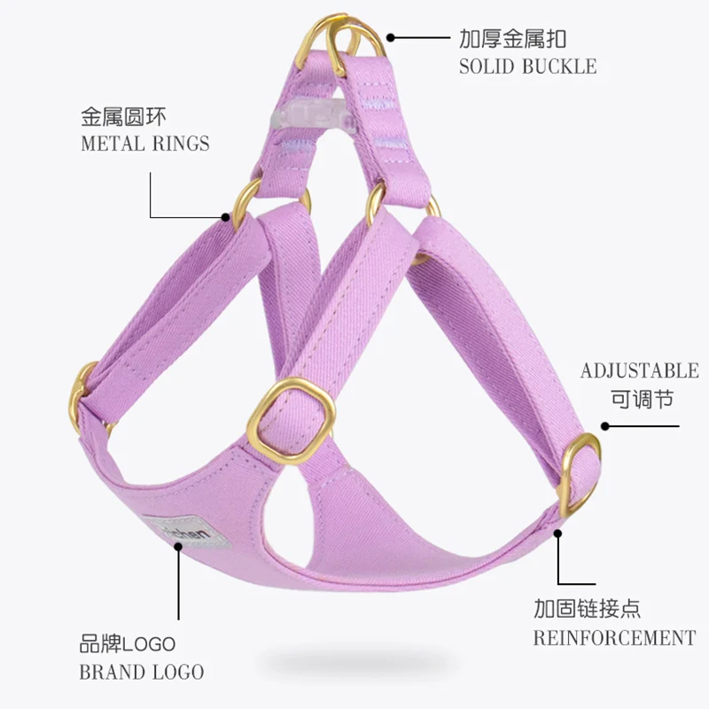 No Pull Puppy Harness and Multifunction Dog Leash Set Adjustable No Choke Escape Proof Pet Vest Harness for Small Medium Dogs