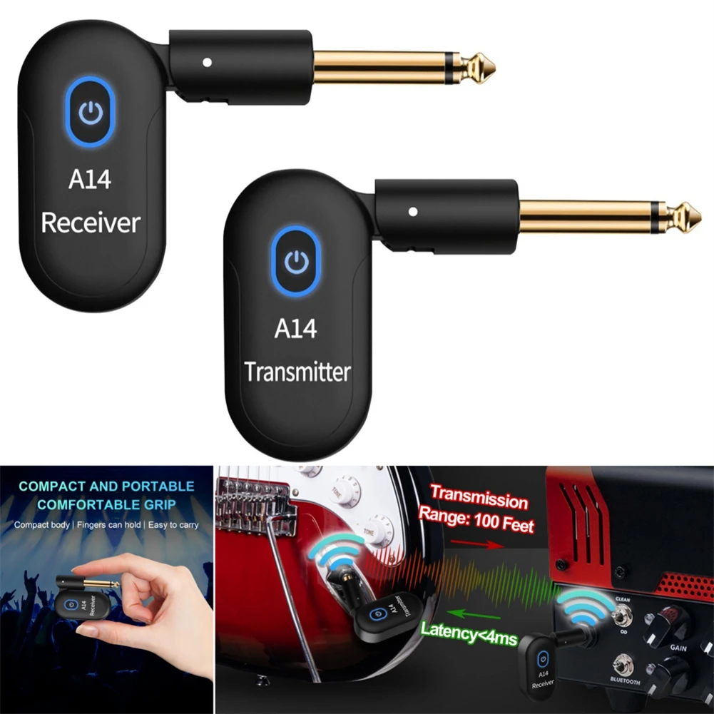 1set Guitar Wireless System 2.4GHz Guitar Wireless System Transmitter Receiver For Bass Electric Instruments Accessories