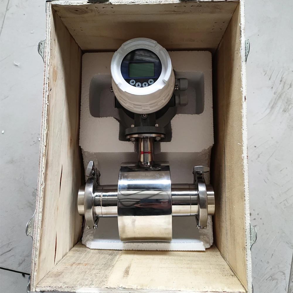 RS485 Electromagnetic Magnetic Flowmeter 316ss High Temperature 4 20ma Output 25mm 1.5 Inch Hot Water Flow Meter