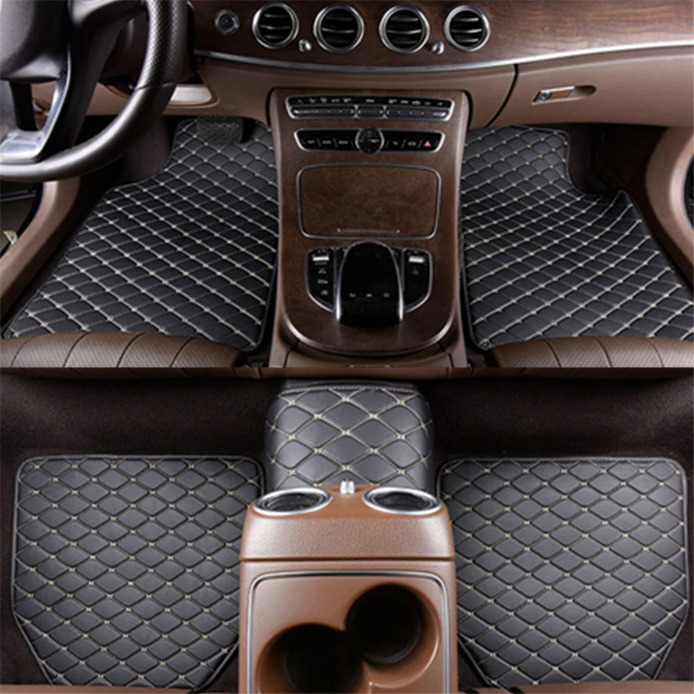 Flat Side Universal Car Floor mat Foot Pads FloorLiner For AUDI Q3 Q5 A1 A4 A7 SQ5 A6 S7 S8 A3 Q7 TT Q4 e-tron Q8 S1 S3 RS4 RS6