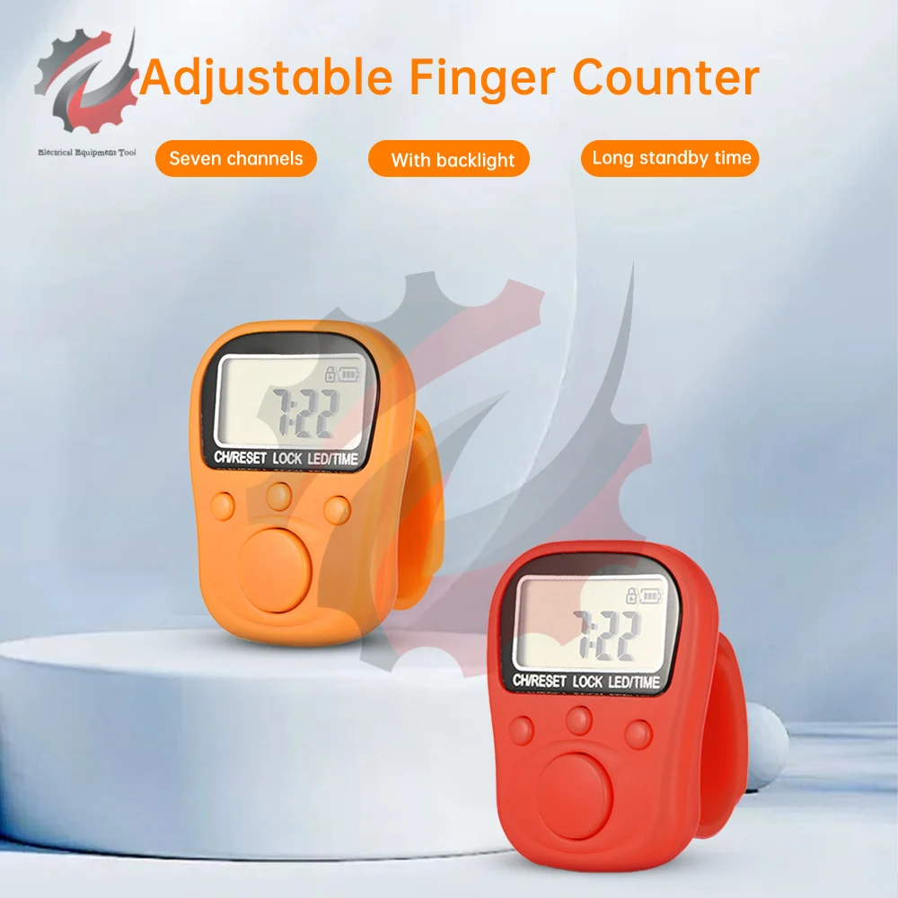 Finger Counter Luminous Finger Ring Electric Digital Display Tally Counter With Locking Rechargeable Counters