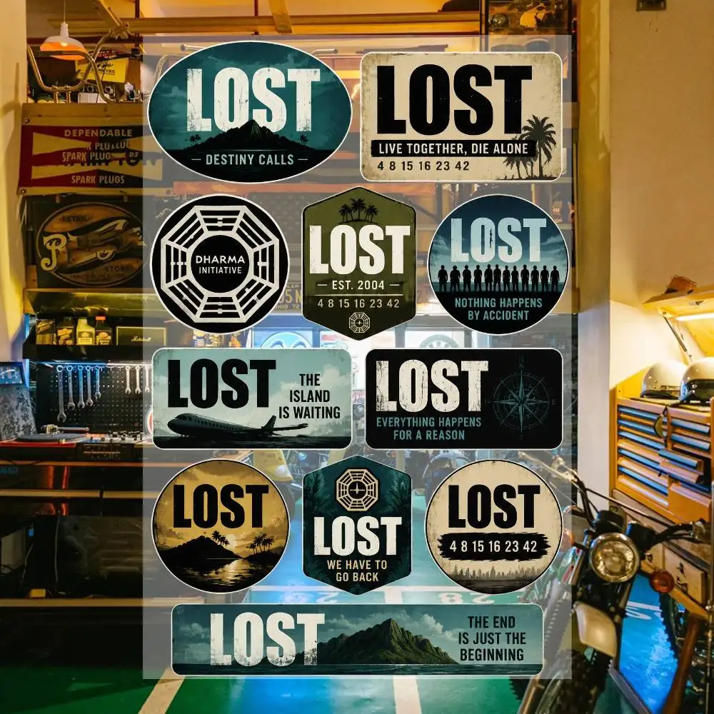 L-oS-T- Aesthetic Graffiti Waterproof PVC Stickers for Car Motorcycle Skateboard Helmet Notebook 2