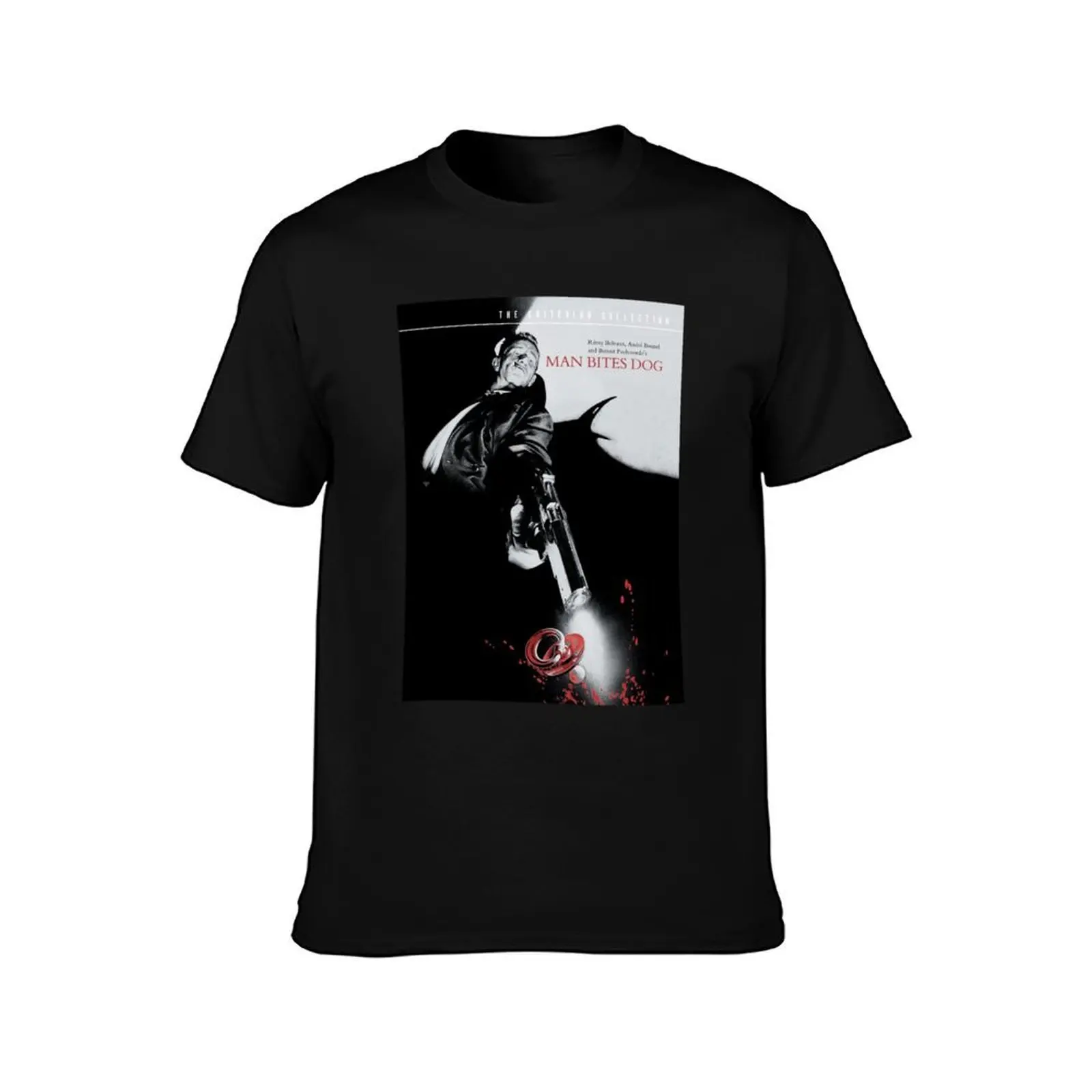 Man Bites Dog - Movie T-Shirt Non-Shrink Basic Cotton T-Shirt