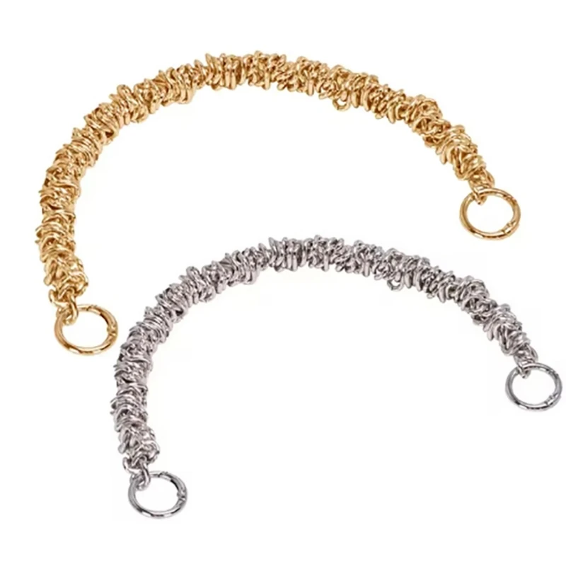 Exquisite Irregular Handbag Chain Metal Handle For Shoulder Bag Replacement Bag Parts Women Bag Accessories 37CM Short Bag Strap