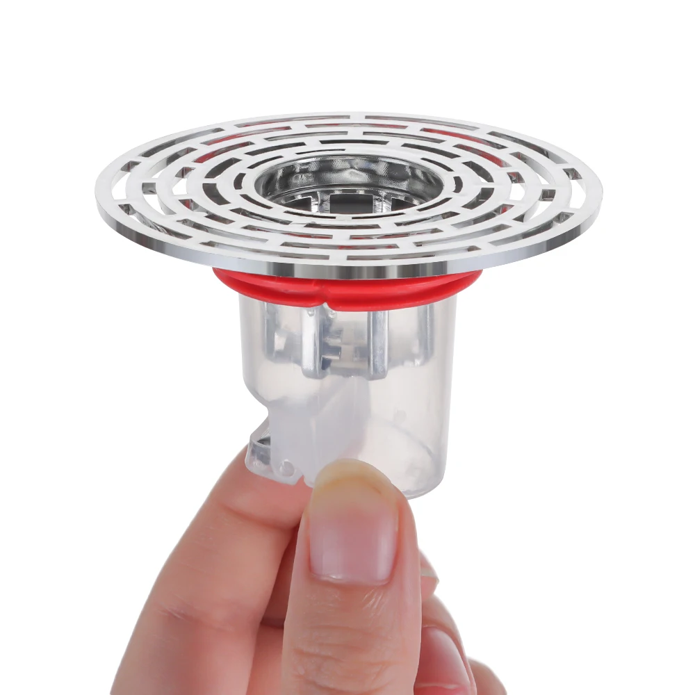 Self-Closing Floor Drain Core Odor Prevention Large Filter Screen Bathroom Sewer Device Sealing Cover Shower Drain Filter Shower