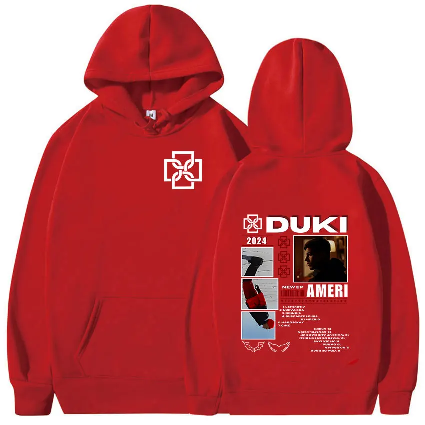 Rapper Duki ADA Tour 2024 New Hoodie Rap Men\'s Hip Hop Loose Pullover Sweatshirt High Quality Vintage Oversized Hoody Streetwear