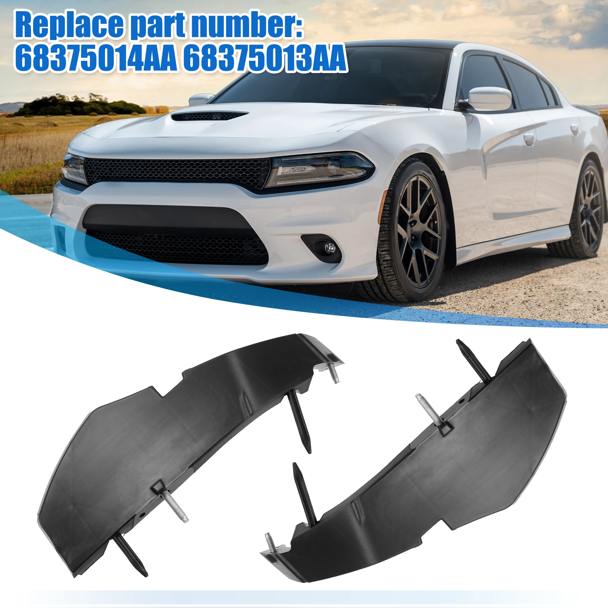 Uxcell amortecedor dianteiro suportes capa kit 68375013aa 68259546aa 68375014aa 68259547aa para dodge challenger 2015-2021