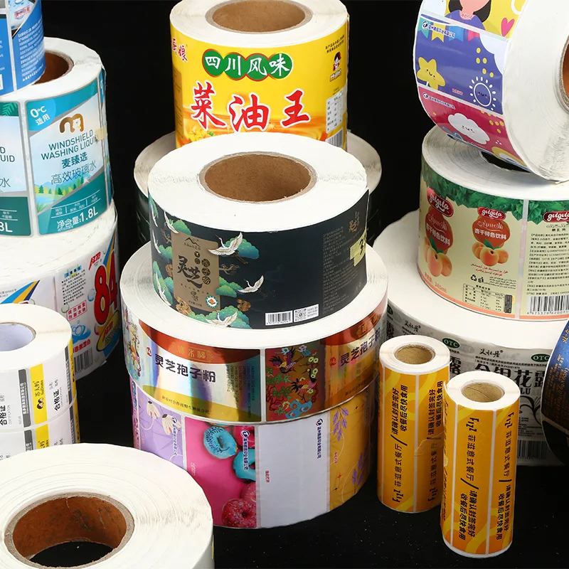 Custom Adhesive Labels Customization Stickers Advertising Sealing Stickers Color Stickers PVC Transparent Roll Labels Custo