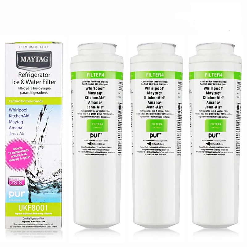 UKF8001 Replacement for  EDR4RXD1, 4396395, Maytag UKF8001, UKF8001AXX-750, Puriclean II, 46-9006, Refrigerator Water Filter