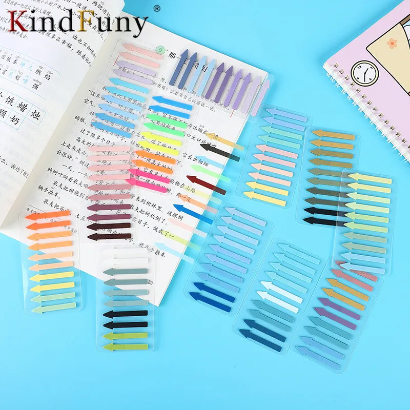 2400 Sheets Transparentes Sticky Notes Self-Adhesive Annotation Read Books Bookmarks Tabs Notepad Aesthetic Stationery