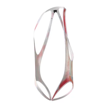 Body vermelho de poliéster fino de venda quente com malha sexy para fitness e modelagem corporal