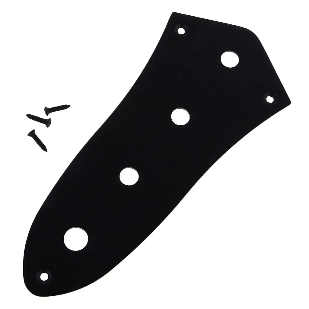 Bass Control Plate Cover Metal Jazz Bass Accessory Black Replacement Parts for Electric Bass DIY Repair view 4