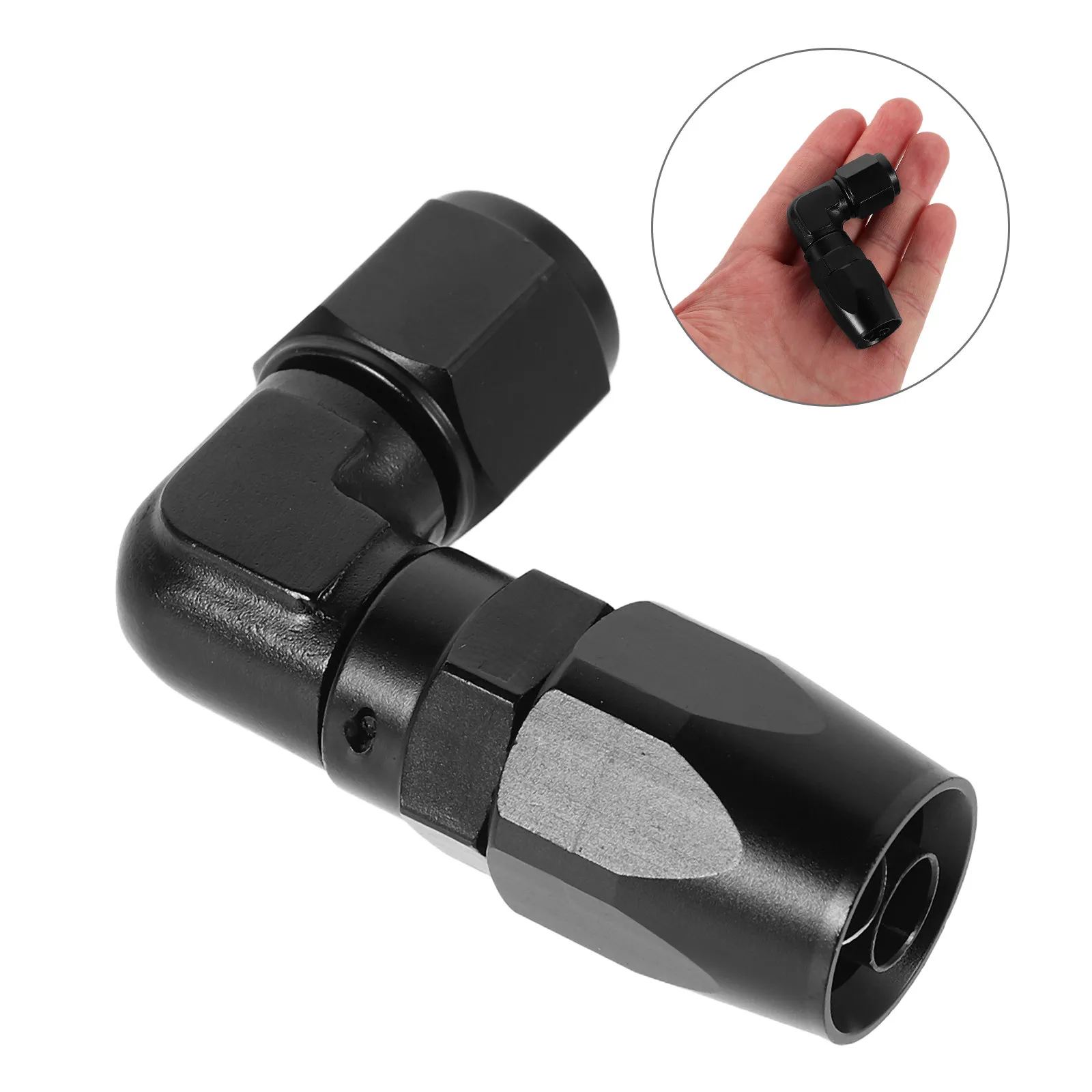 

Oil Pipe Fittings Car AN6 90Degree Black Lightweight Oil Cooling Connector Modification Fuel Line Adapter Engine Pieces Hose End