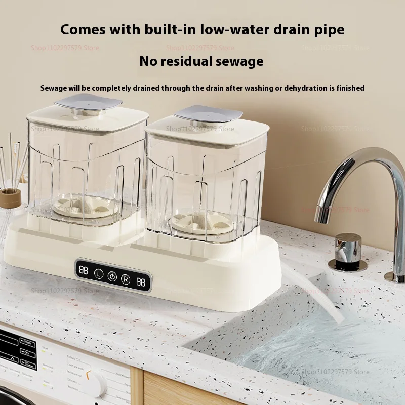 غسالة صغيرة ذات أنبوب مزدوج للجوارب مناسبة لتأجير المهجع المنزلي منظف ملابس محمول وخالي من التركيب