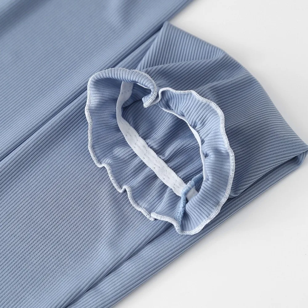 Simple Ruffles Ice Silk Arm Sleeves Solid Color Flared Sunscreen Arm Sleeves Cooling UV Protection Cycling Arm Cover Summer