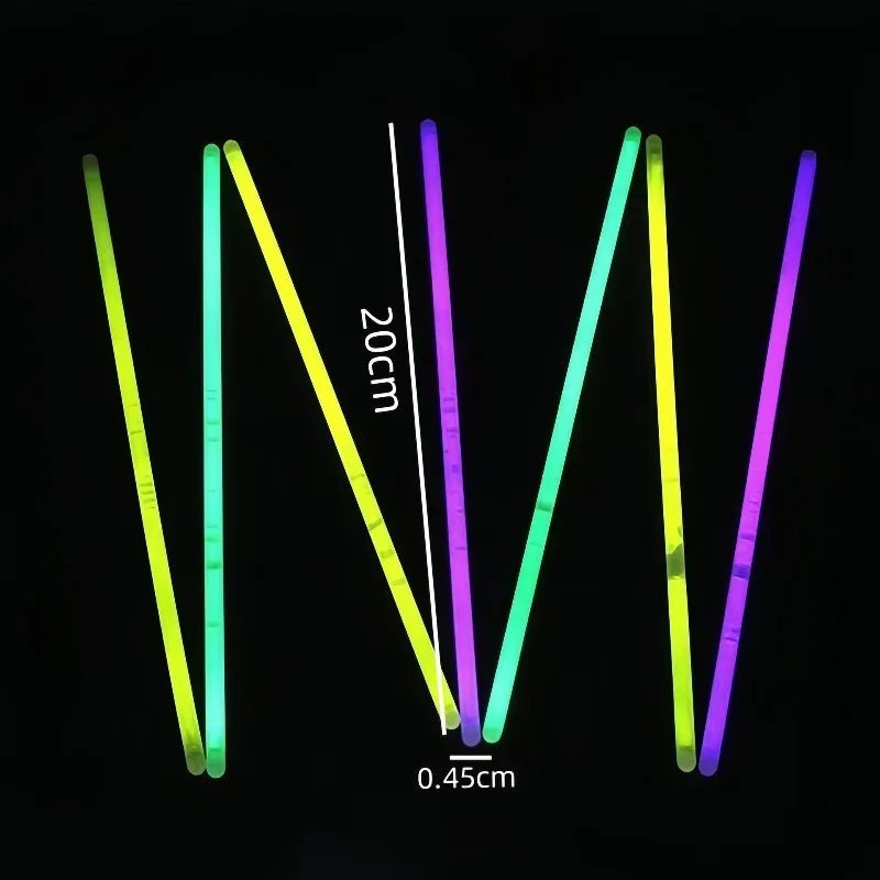 Colorful fluorescent stick humanoid figureclose fitting matchstick personglowing brightly night light sticky clothes dance props
