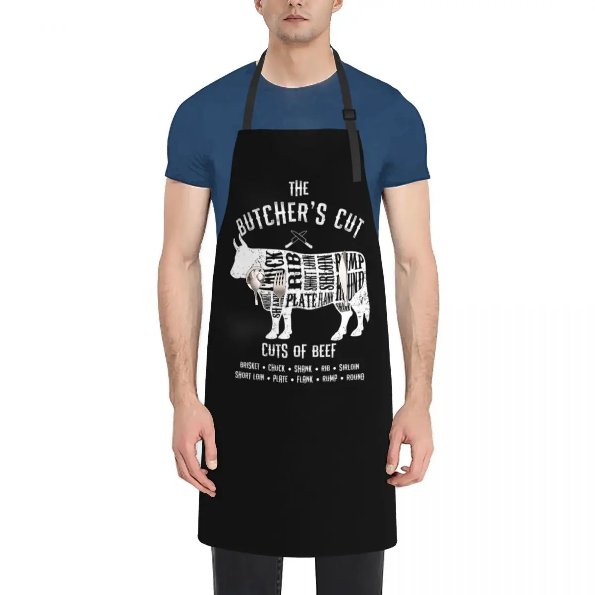 

The Butcher's Cut - Cuts of Beef Apron Cooking Clothes Kitchens Woman kitchen utensil Professional Barber Apron