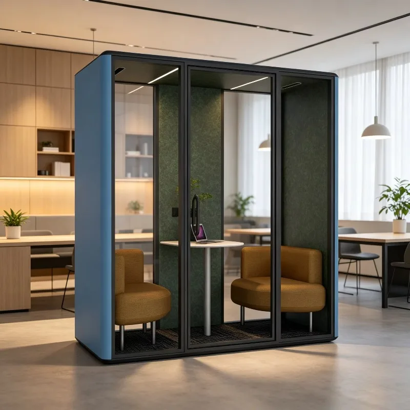 Soundproof Booth Prefabricated Modular Office Pod for Office Space Airports Educational Institutions Shared Office Pod