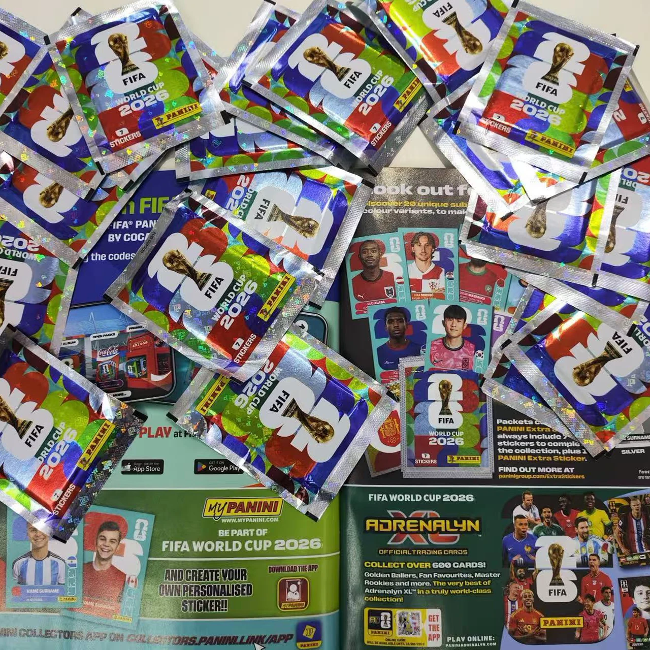 @50 Packs Echte Panini Officiële FIFA Wereldbeker Voetbalkaart ...