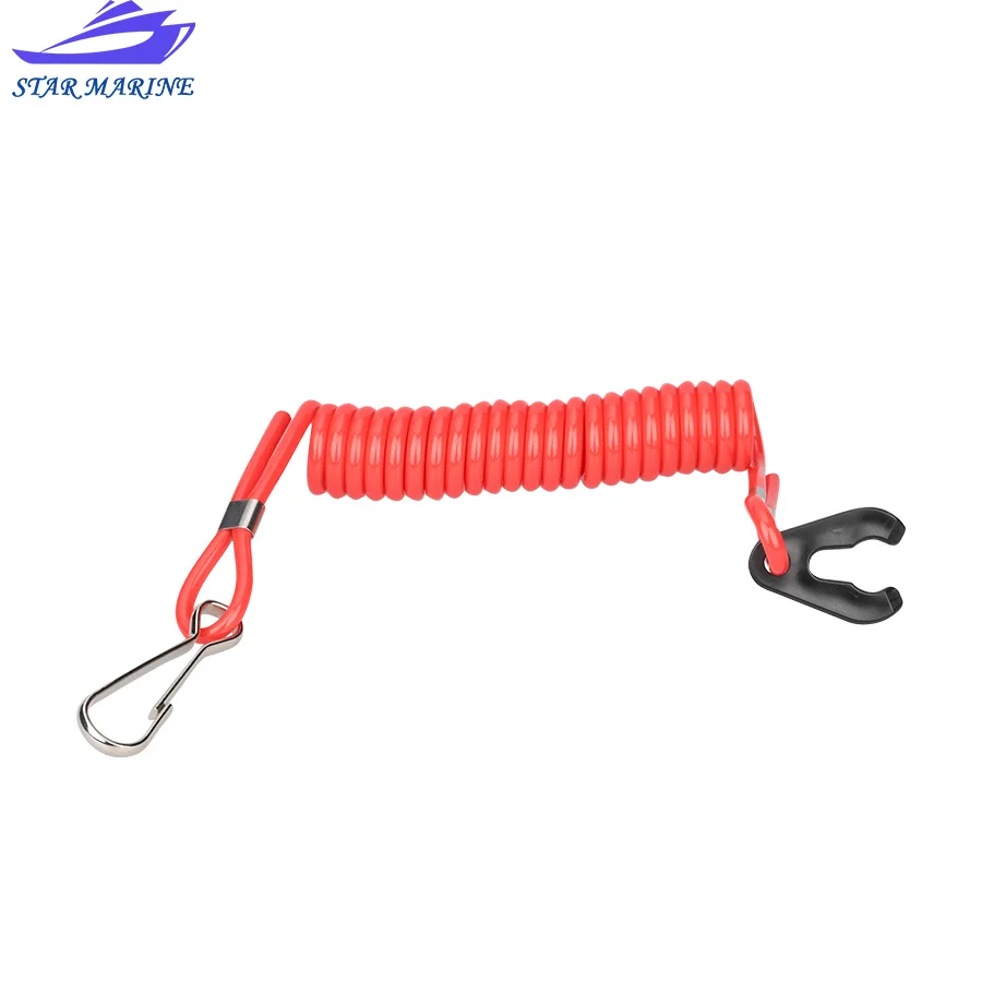 Outboard Safety Lanyard Nylon Spring Switch 682-82556-00 For Outboard Motor Yamaha Tohatsu Hidea Powertec Hankai Seapro HDX