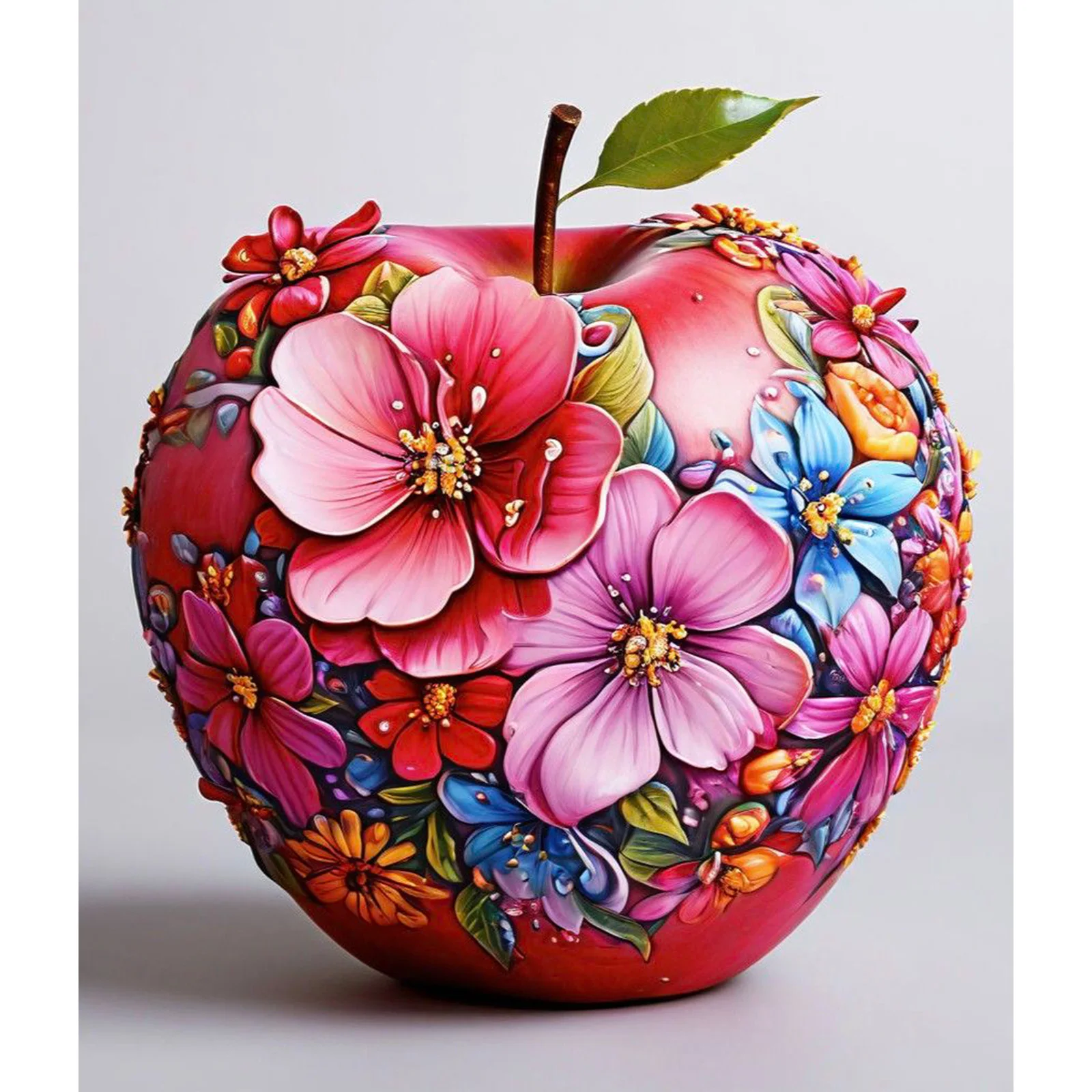 

1pc 5D Diamond Art Painting, Round Rhinestone apple Full Rhinestone DIY Diamond Art Painting, Decorative Painting15.75*19.6in