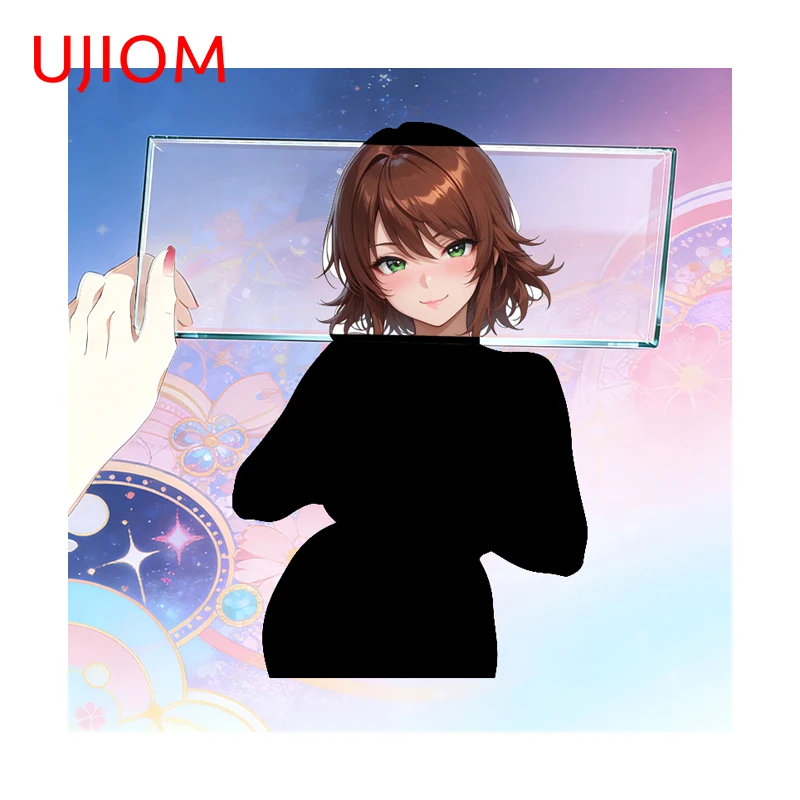 UJIOM Anime Girl Wall Sticker Living Room Toilet Adhesive Decal Unique Game Room Decor Accessories No Review System Free Gifts