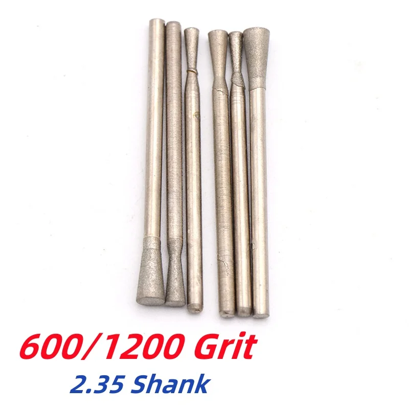 600/1200 Grit Grinding Rotary Drill Bits Burrs Metal Stone Jade Engraving Carving Tools C7 Needle