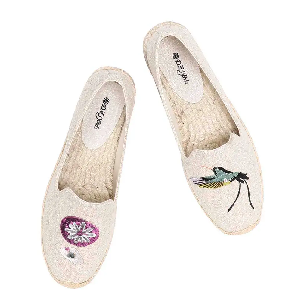 Summer flat-soled comfortable slip-on breathable espadrille ladies all-match thick-soled round-toe low-top fisherman shoes