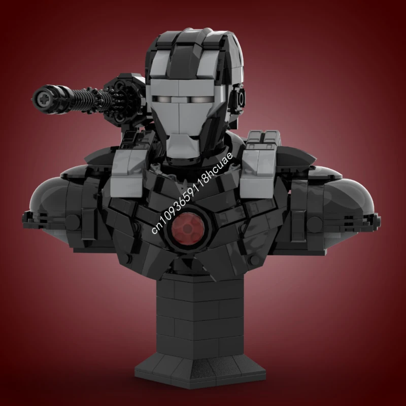 551 pcs MOC War Machine MK 1 Bust Super Heroes Building Blocks Mainan Edukasi Kreatif STEM Natal dari Plastik untuk Dikumpulkan