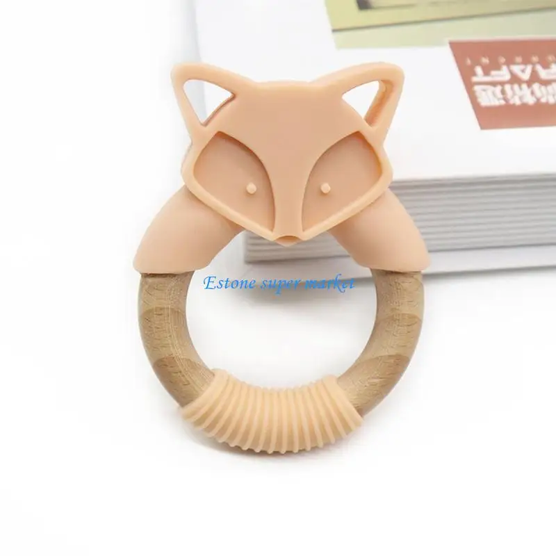 090B Phim hoạt hình Động vật bé Teether Thức ăn Silicone Hạt Silicon Đồ chơi Molar Toy