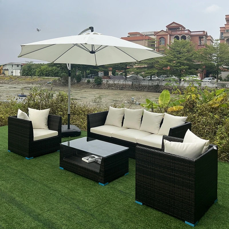 

Outdoor Furniture Villa Garden Courtyard Rattan Sofa Combination Outdoor Living Room Hotel Waterproof Sunscreen Single Rattan Ch