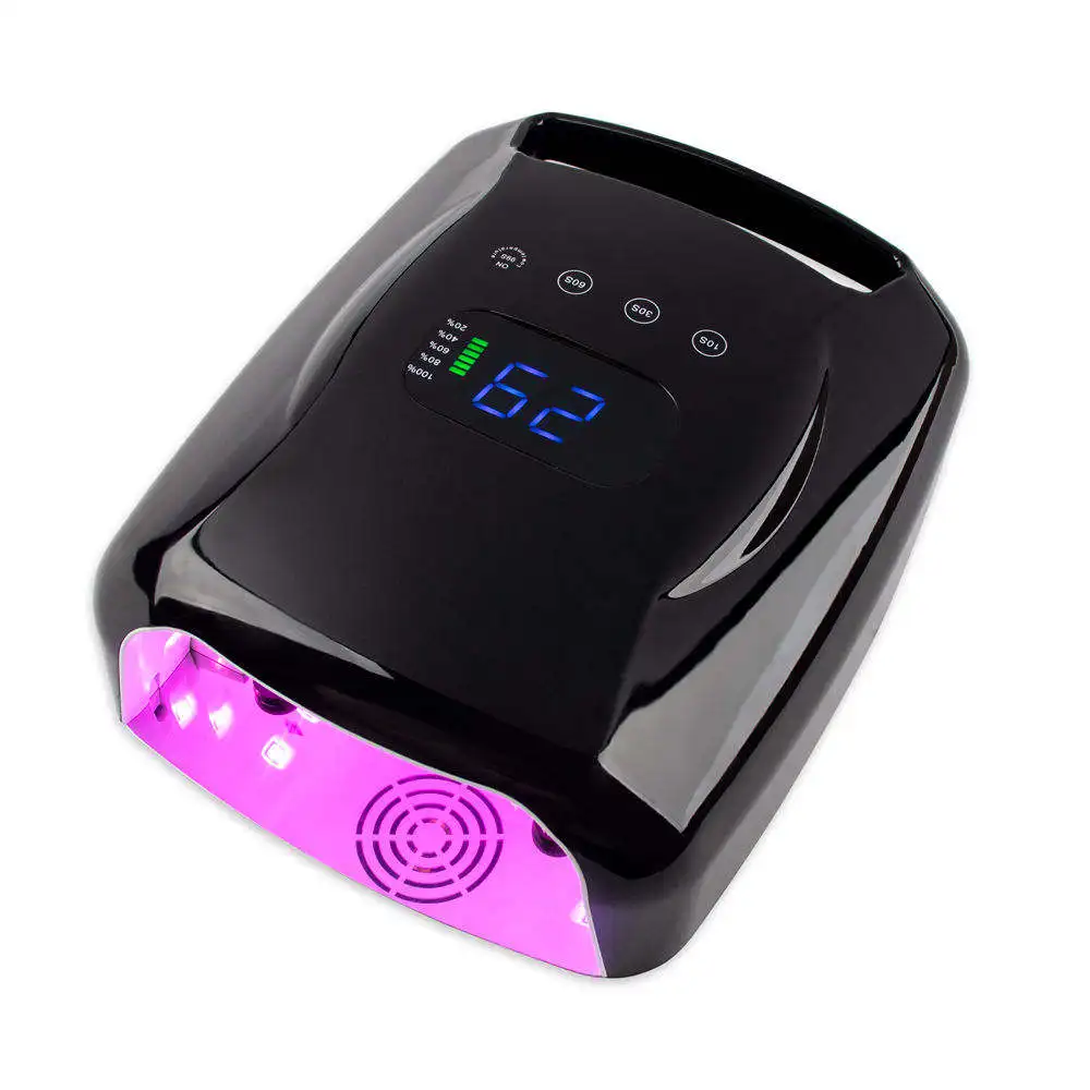 96W High Power Nail Dryer With Handle 28880mAh Battery Rechargeable Cordless Portable UV LED Nail Lamp