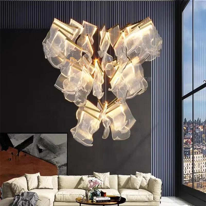 

Modern Stair chandelier Nordic light luxury simple Ceiling lamps hanging light led chandeliers for the living room indoor light