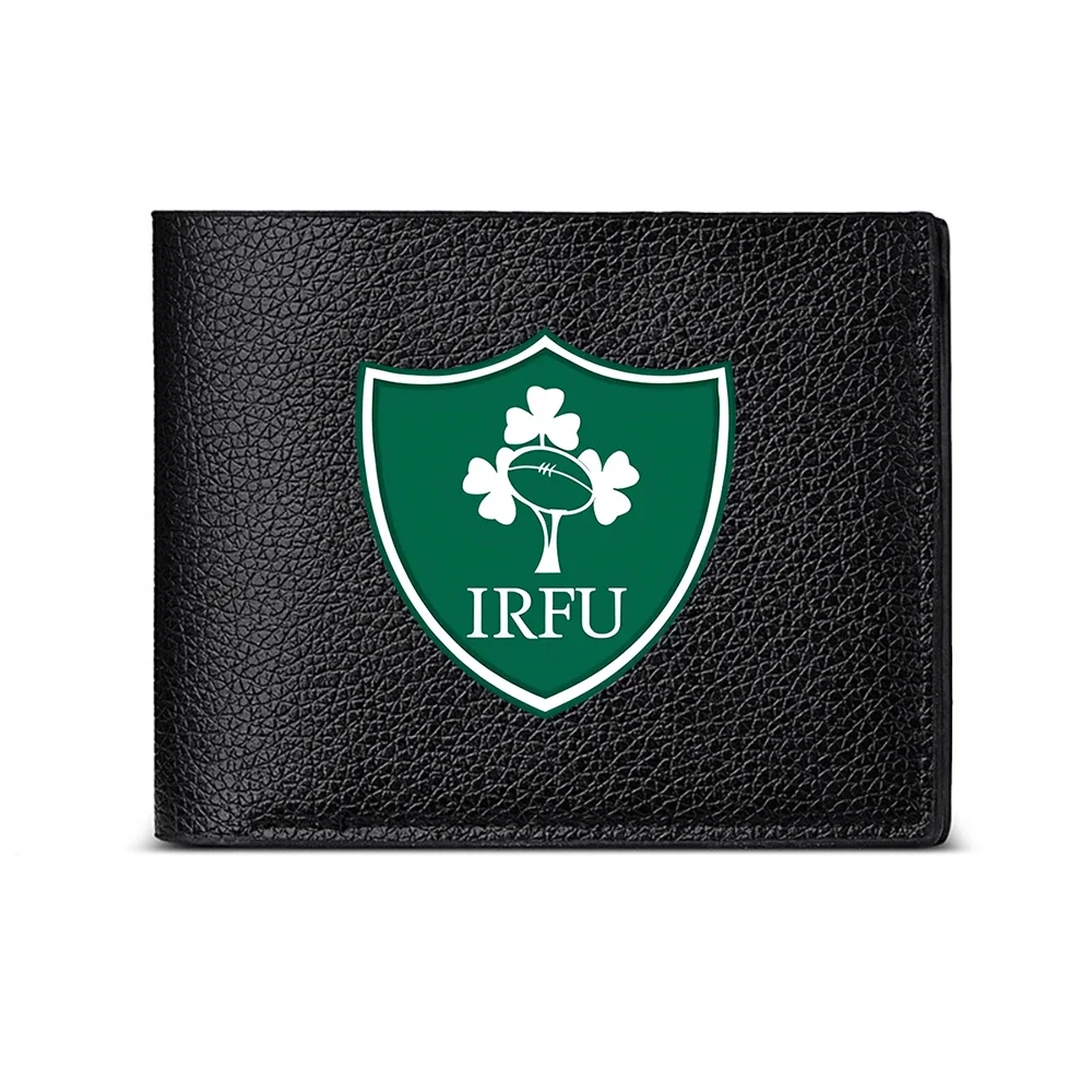 Irish Rugby Shield Design Men's Wallet Card Holder Casual Business Fashion Print Style