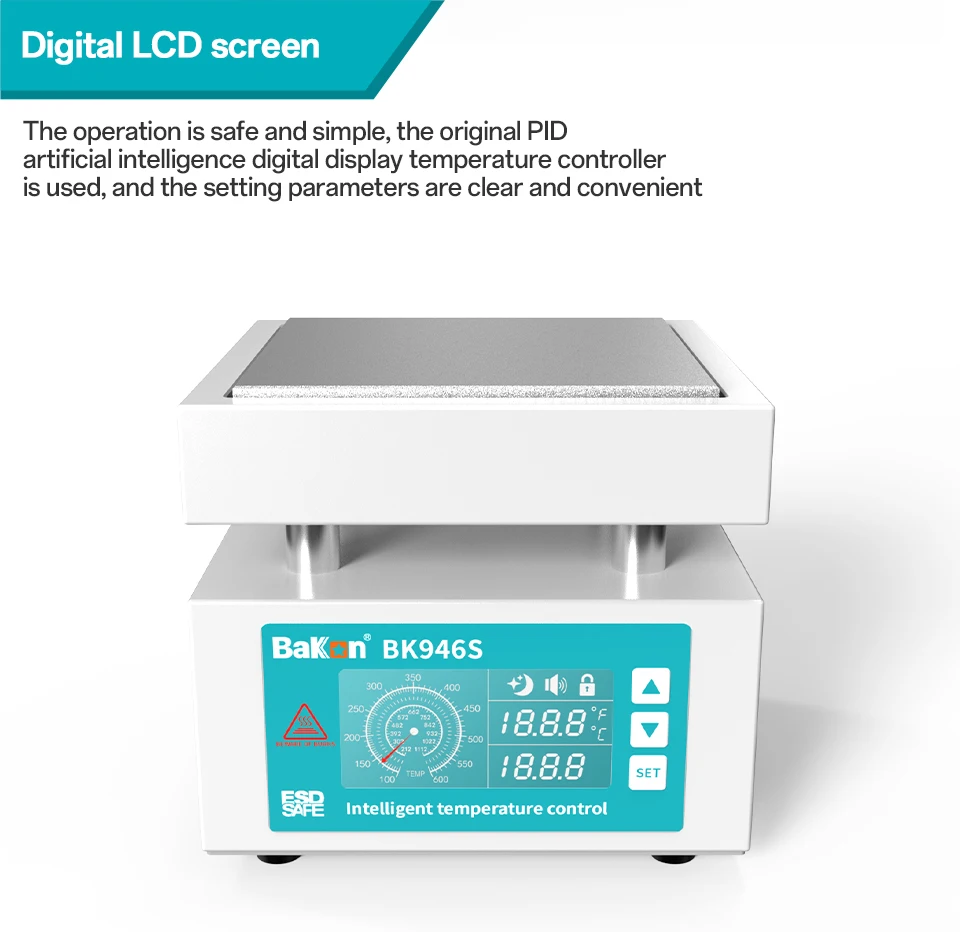 BK946S Heating Table For Mobile Phone Split Screen Thermostat PCB LCD Hot Plate Preheating Table Constant Temperature 100*100mm