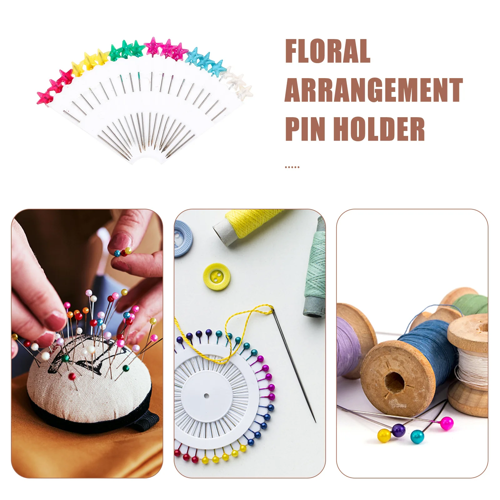 

10 Sets Colorful Pearlescent Pins Plastic Metal Craft Sewing Tools For Quilting Dress Making Embroidery Cross Stitch Straight