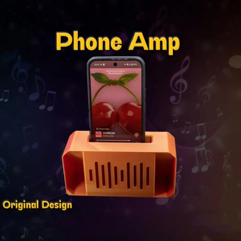Phone Stand with Sound Amplification Universal Mini Megaphone Cell Phone Stand Natural Sound Amplifier for Most for Enhanced