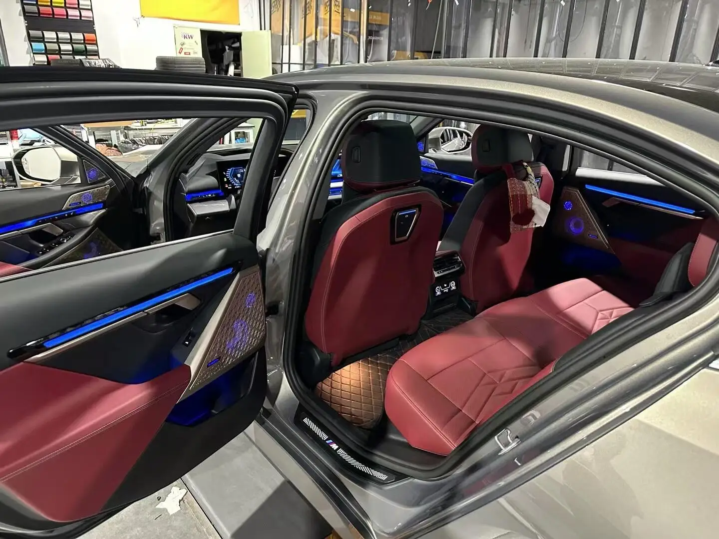 ترقية سيمفوني LED سيارة الإضاءة المحيطة الداخلية ل 5 سلسلة G60 G68 2018-2024 + غطاء مكبر الصوت الباب اكسسوارات الديكور #3