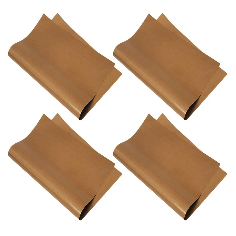 4Sheets Heat Resistant Baking Oilcloth Nonstick Oven Liner Multipurpose Reusable Baking Mat for Bbq Grill Half Sheet Pan