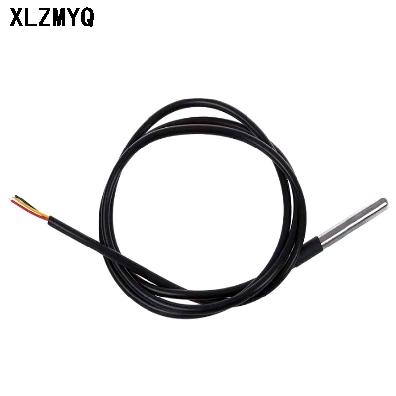 5pcs Waterproof Thread Temperature Probe DS18B20 50cm Temperature Sensor Stainless Steel Package 18B20 0.5m Sensors Wire