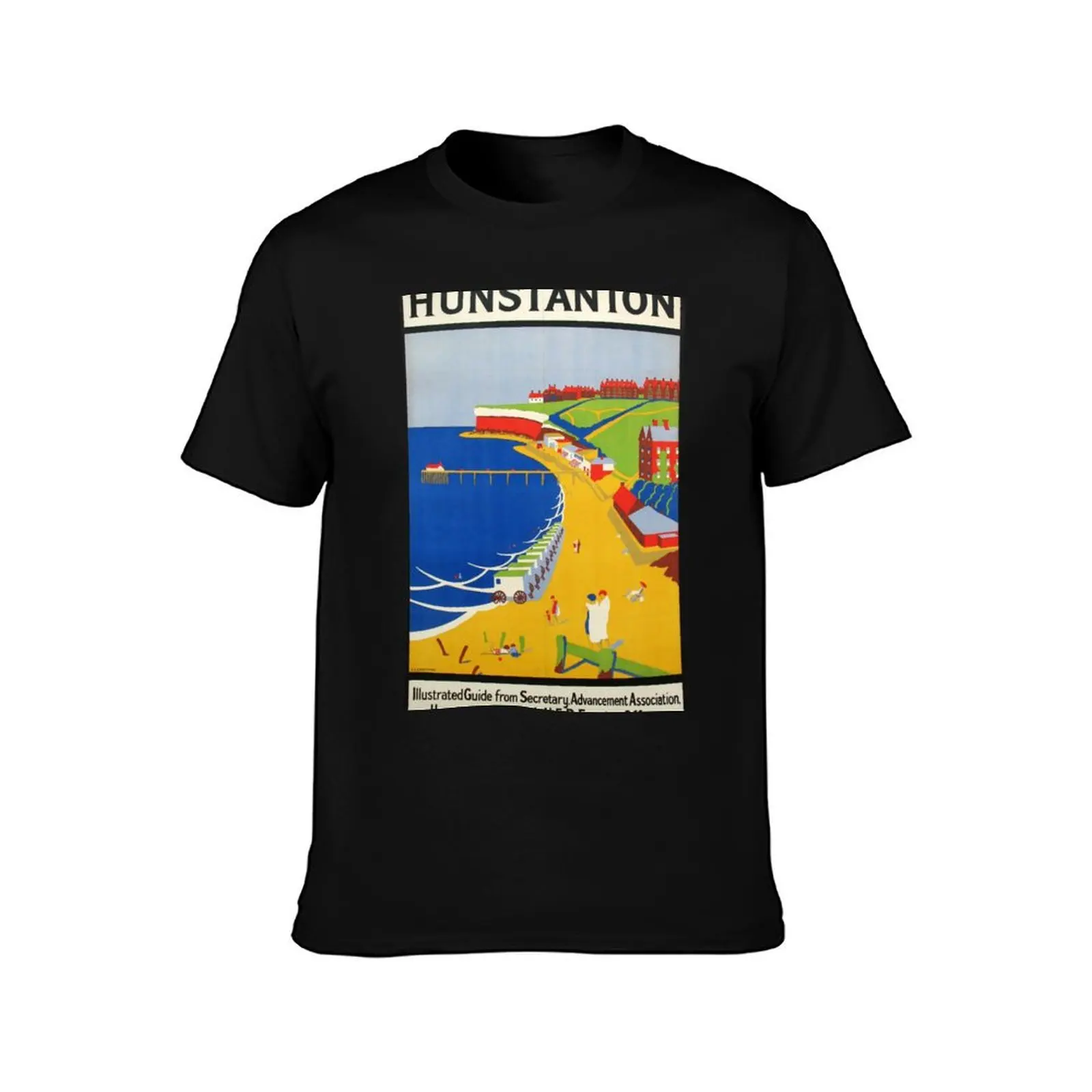 Hunstanton vintage travel poster T-Shirt customs design your own oversizeds sports fans t shirts for men graphic