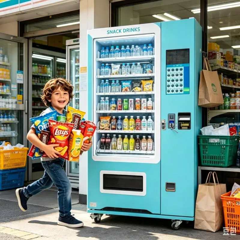 Automatic Snacks and Drinks Vending Machine Customized Smart Touch Screen Payment Commercial Retail Solutions