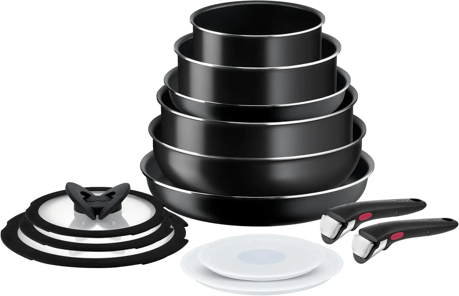 Tefal Ingenio Easy On 13 Piece Non-Stick Pan Set, 22&28 Cm Frying Pans, 16&20 Cm Saucepans, 24 Cm Sautepan, 26 Cm Wok Pan,