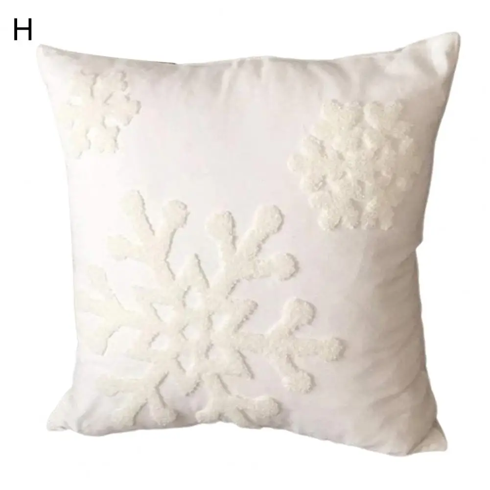 Hidden Zipper  Fashion Bedroom Christmas Tree Pillow Case Home Decor Easy to Clean Pillow Slipcover Soft   Daily Use